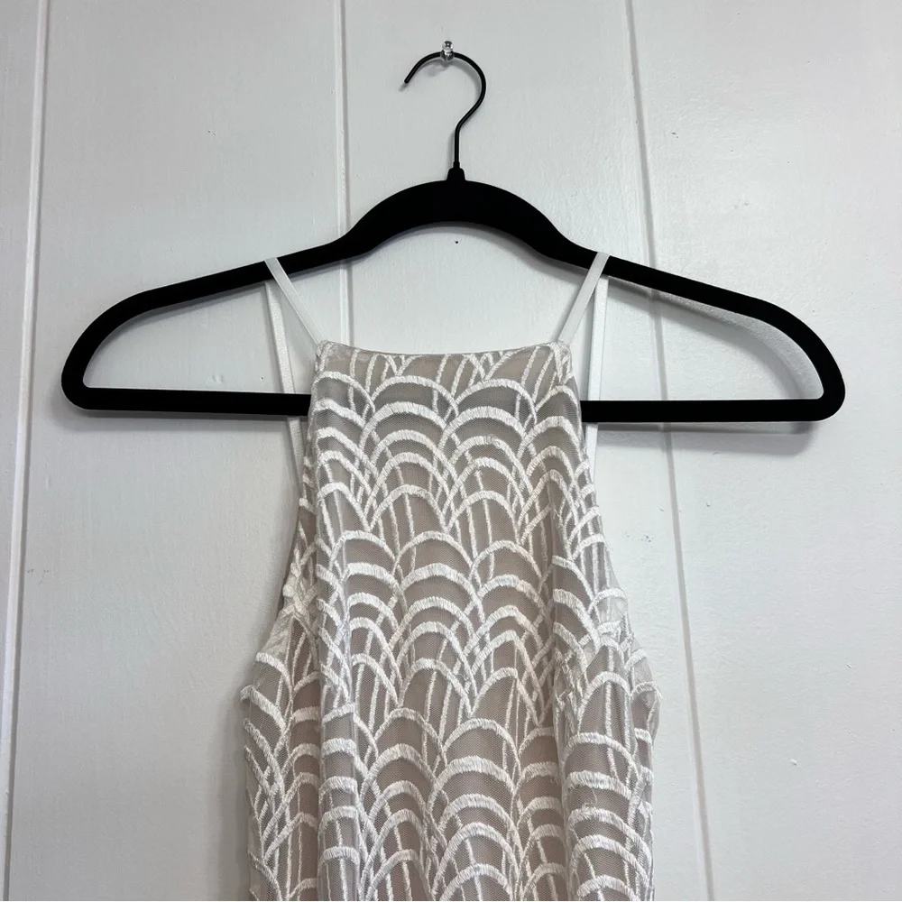 HOLD Stone Cold Fox Logan Crochet White Cream Lace Maxi Dress Bridal Sz 1 - Picture 4 of 11